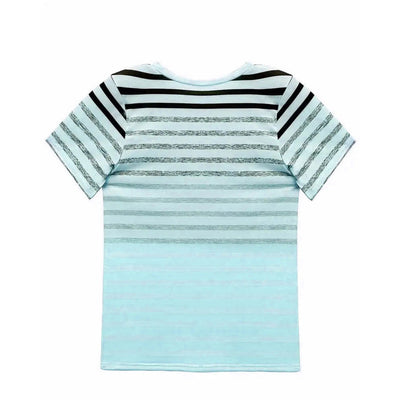 T-shirt à rayures dégradées pour femme – Confort léger et style estival