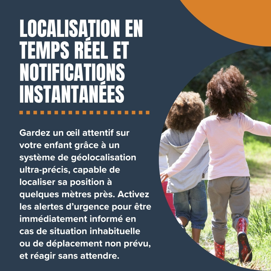 GPS pour Enfant – Compatible iOS / Android, Sans Abonnement