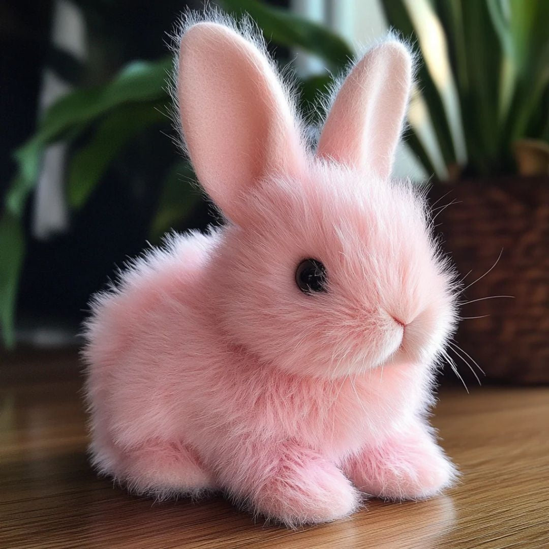Lapin interactif en peluche réaliste