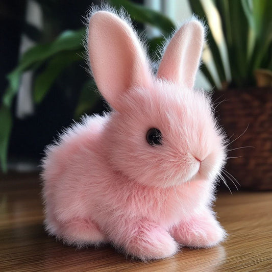Lapin interactif en peluche réaliste