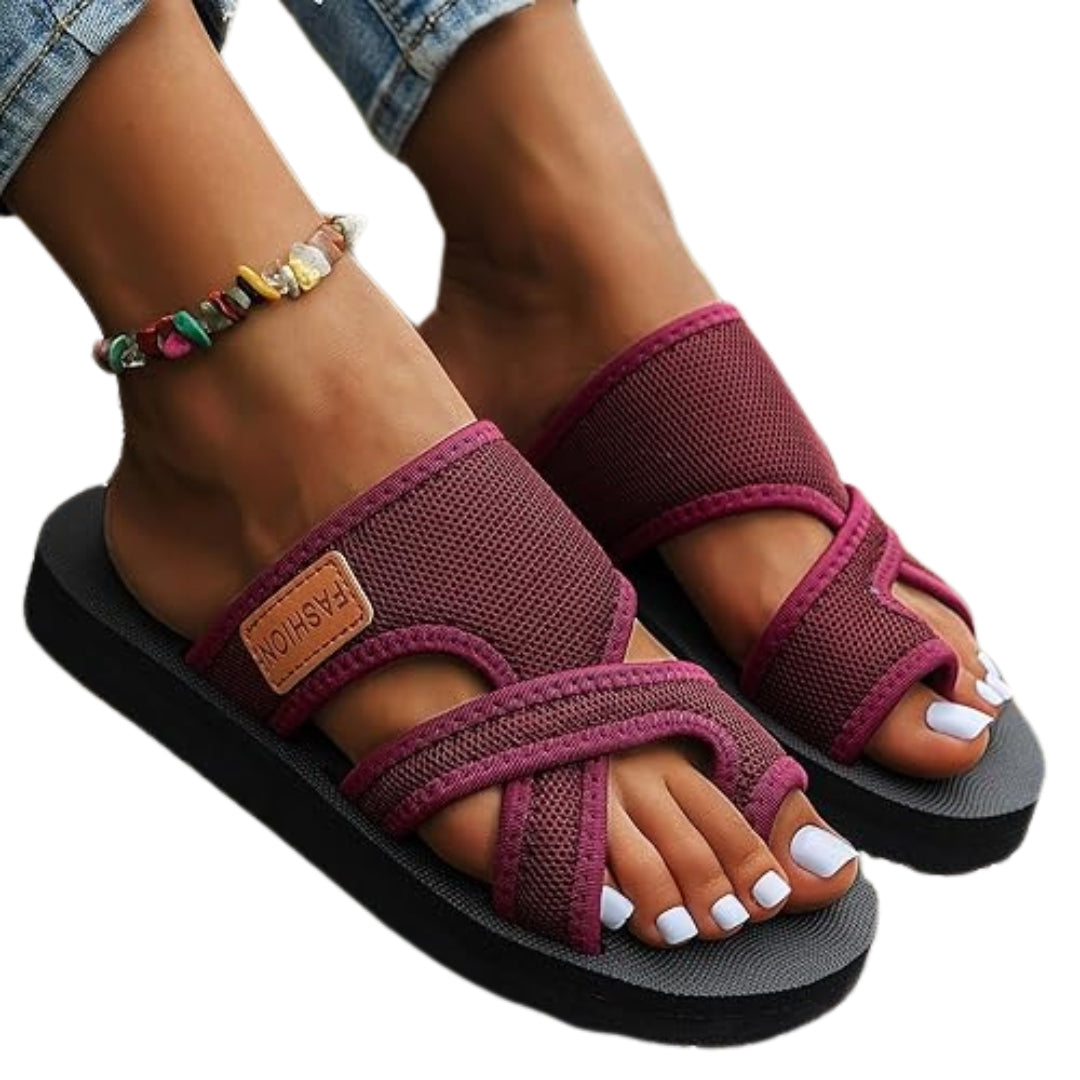sandales compensées à bout ouvert pour femmes, idéales pour un maintien élégant