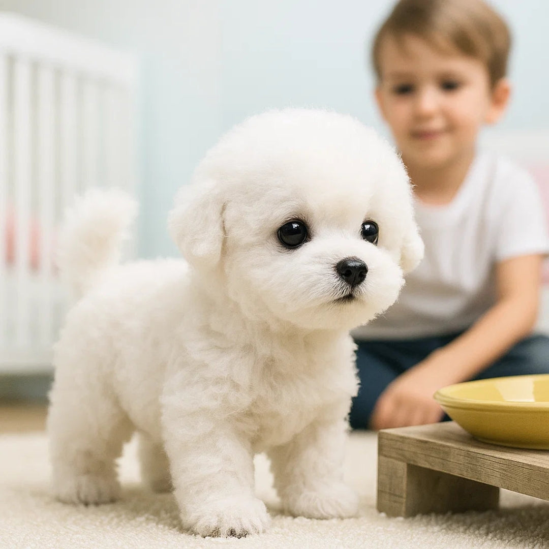 Chiot robot réaliste en peluche