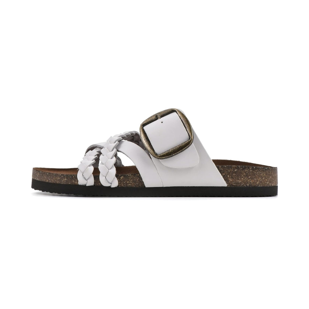 Sandales pour femme dotées d'une semelle intérieure profilée et de finitions tressées