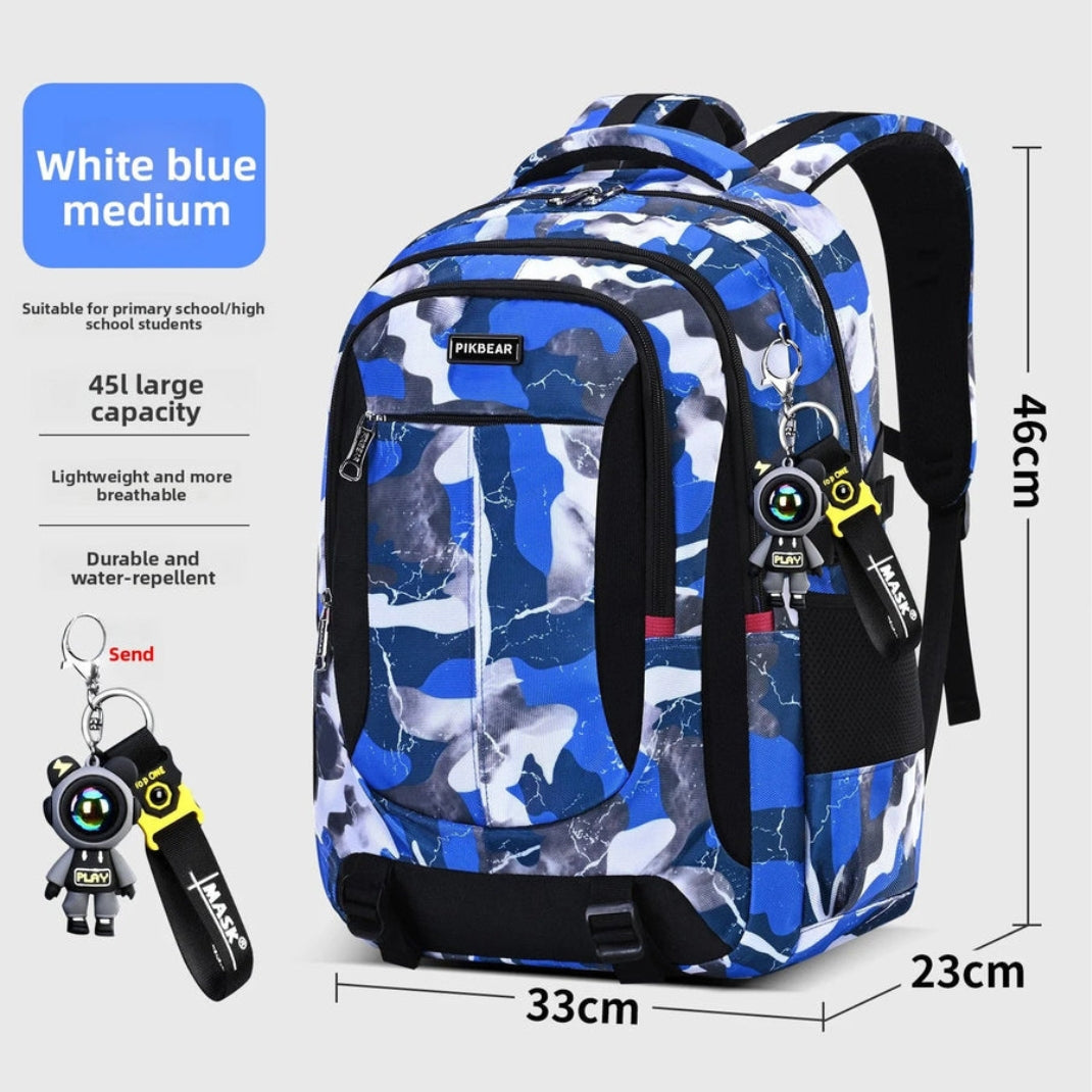 Sac à Dos Scolaire Ergonomique avec Compartiment pour Ordinateur Portable
