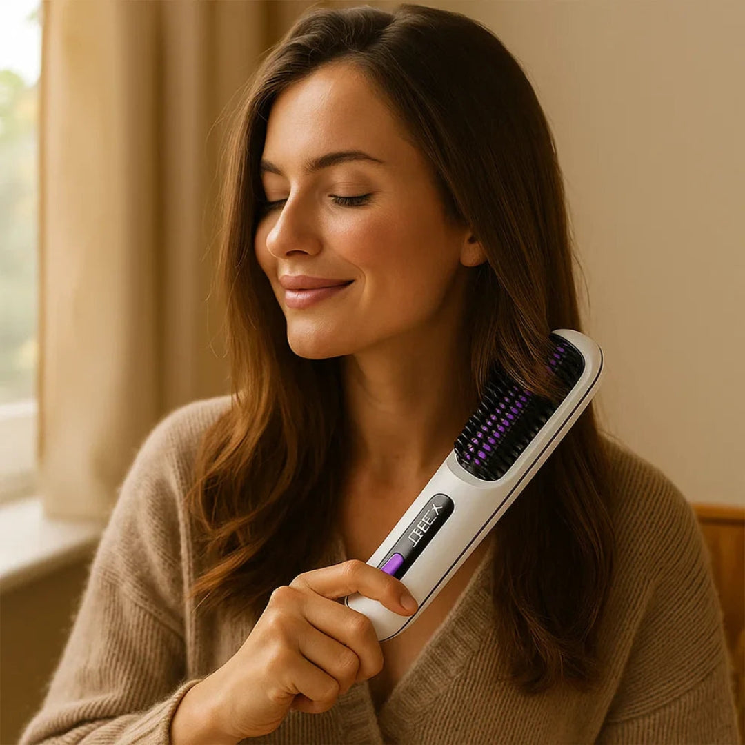Brosse Lissante Électrique – Lissage Express & Brillance Anti-Frisottis