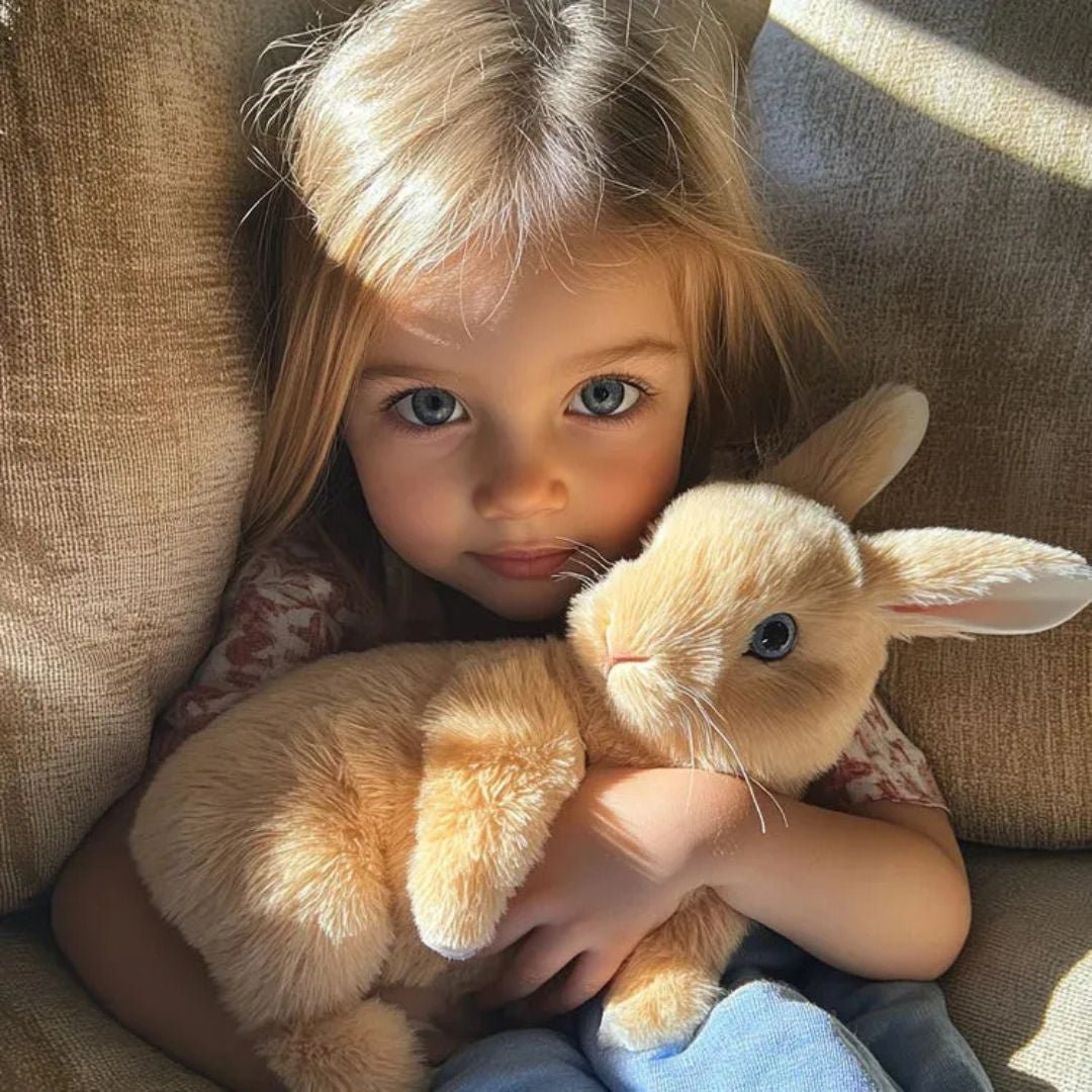 Lapin interactif en peluche réaliste