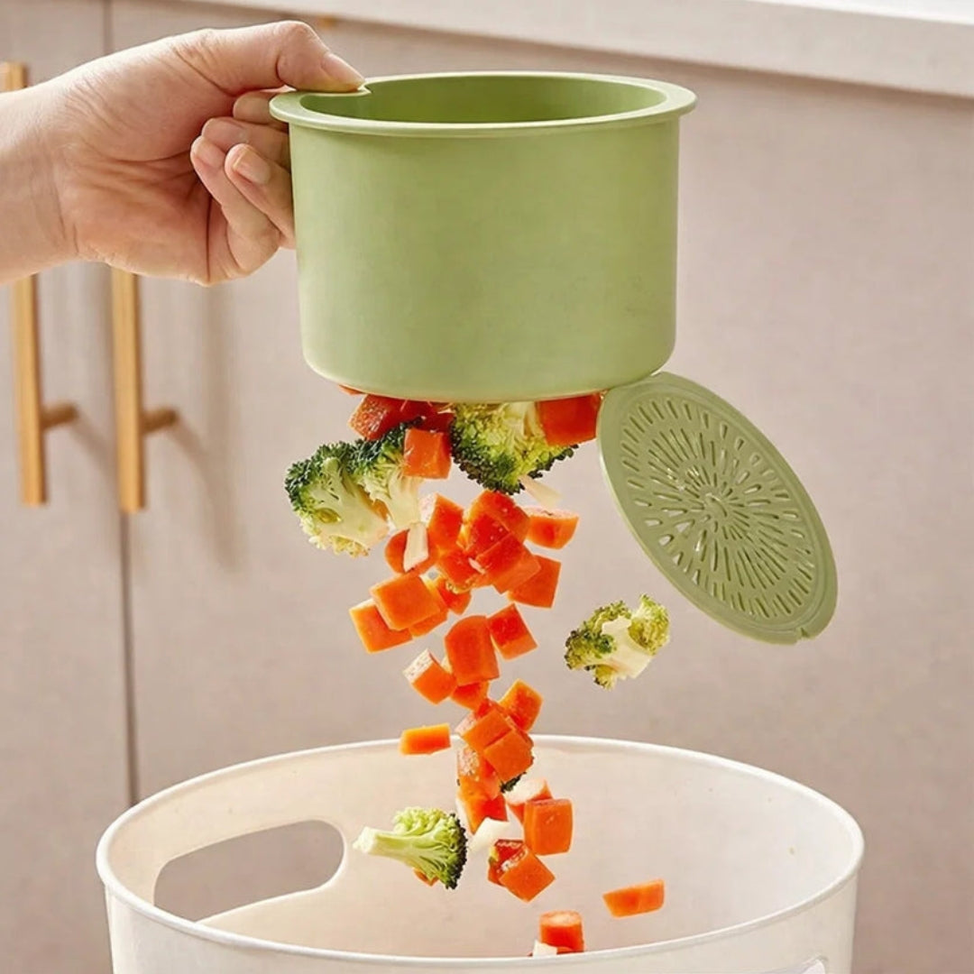 Panier Égouttoir Suspendu pour Évier – Filtration Intelligente & Vidange en Un Clic