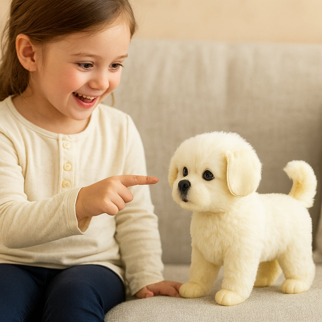 Chiot robot réaliste en peluche
