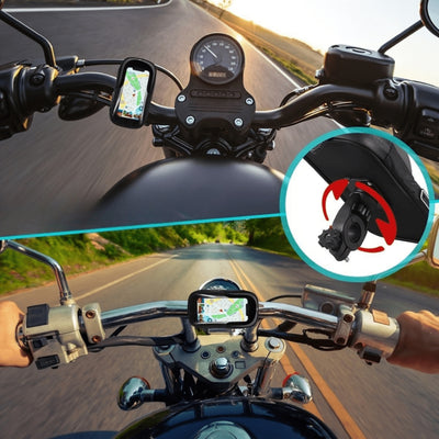 Support de téléphone étanche 360° pour moto et vélo