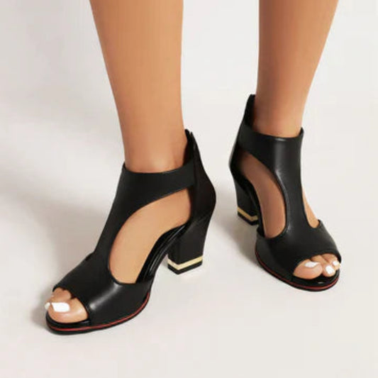 Sandales orthopédiques à talons en cuir