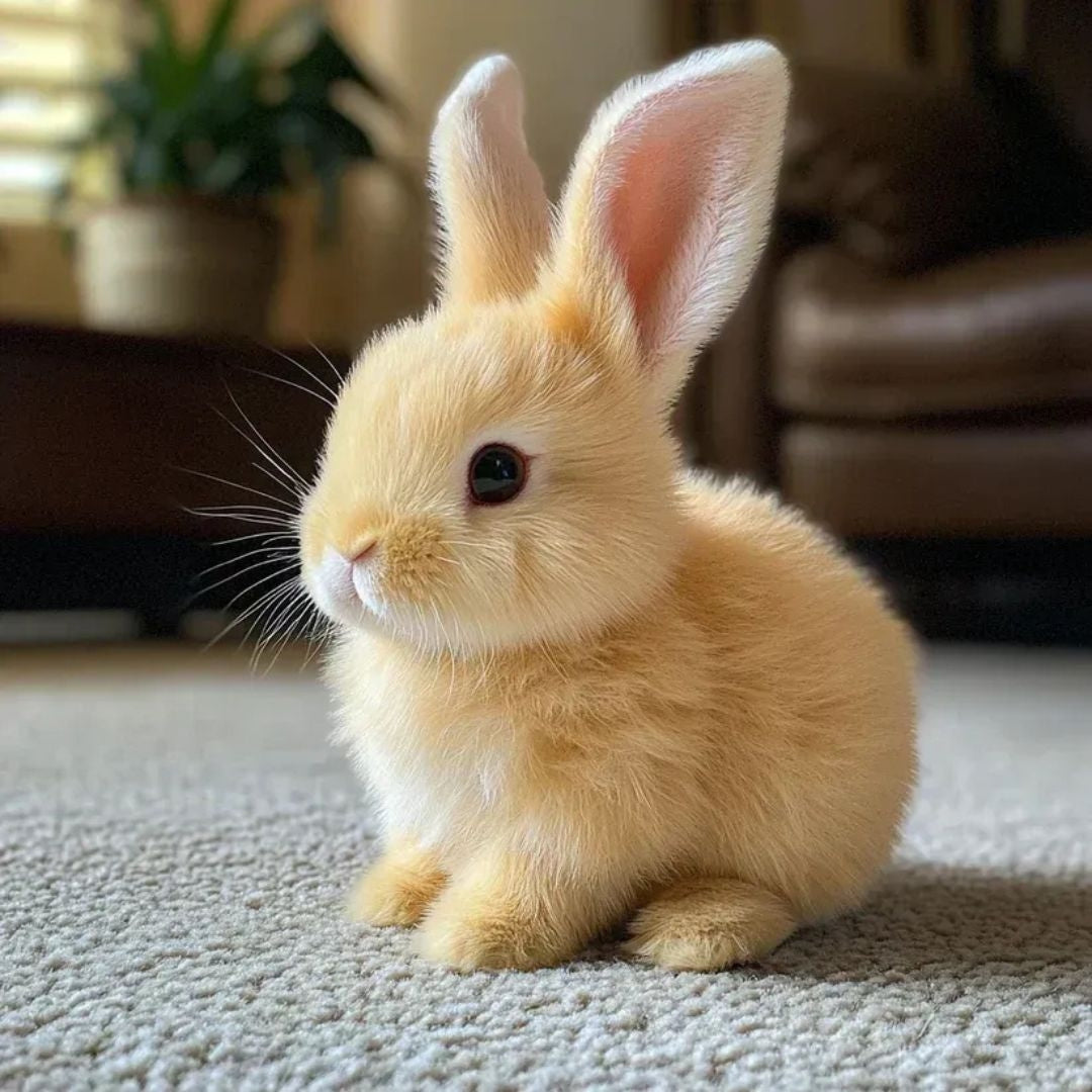 Lapin interactif en peluche réaliste