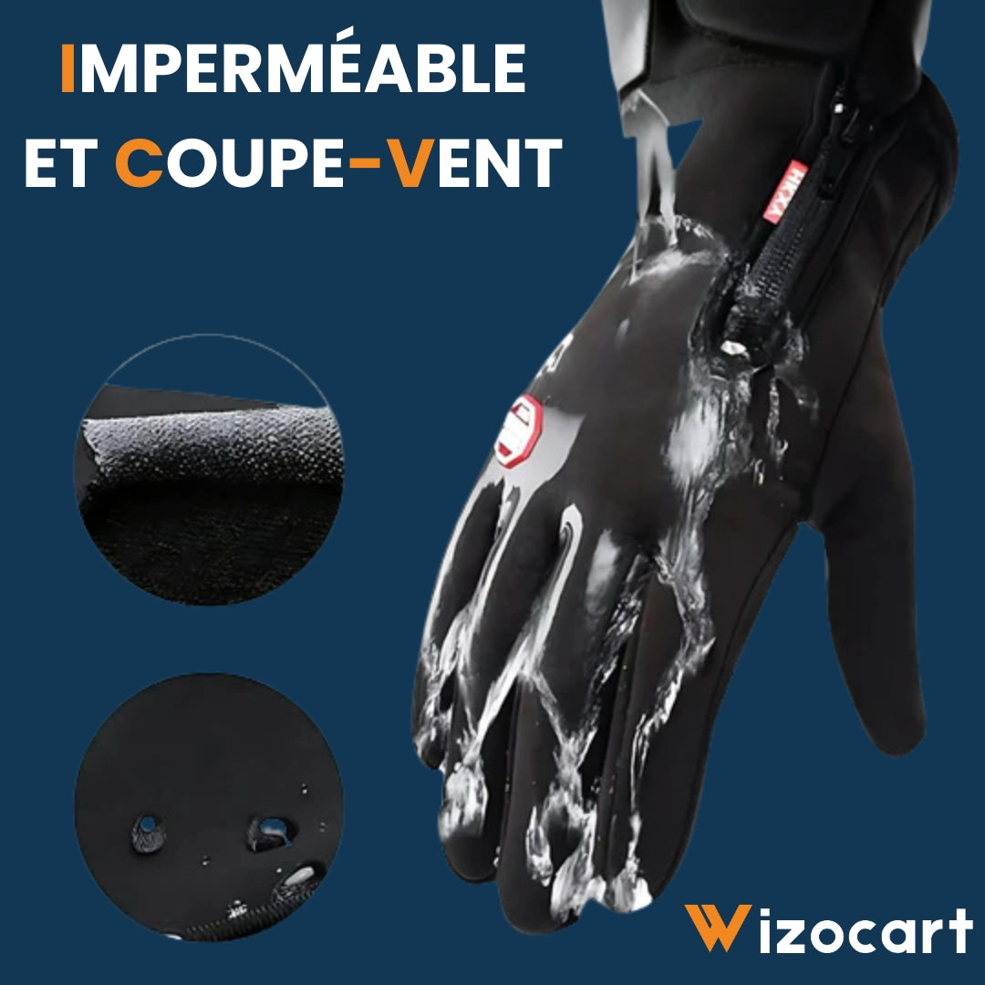 Gants chauffants unisexes imperméables