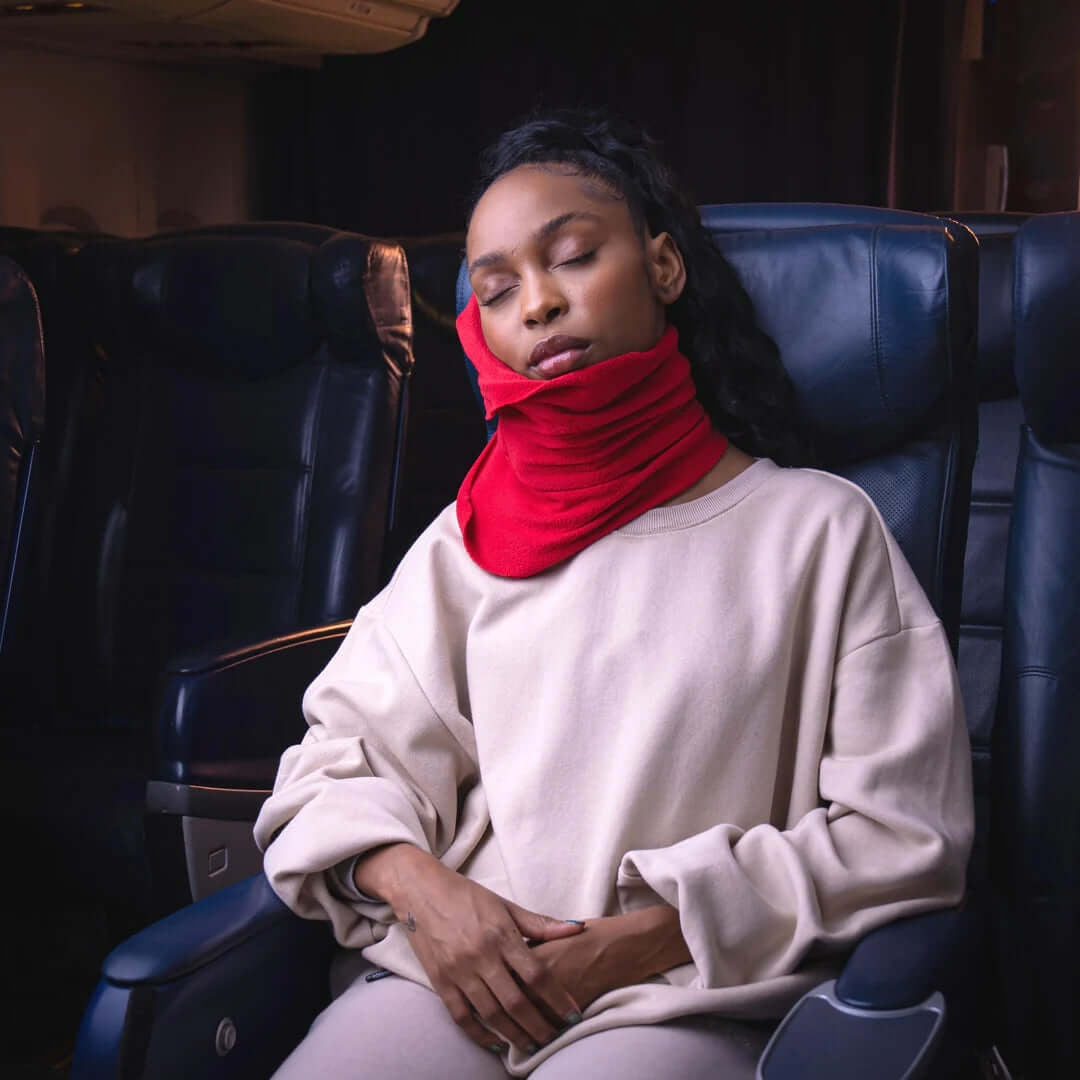 Oreiller de voyage enveloppant pour soutenir la nuque et maintenir une position assise