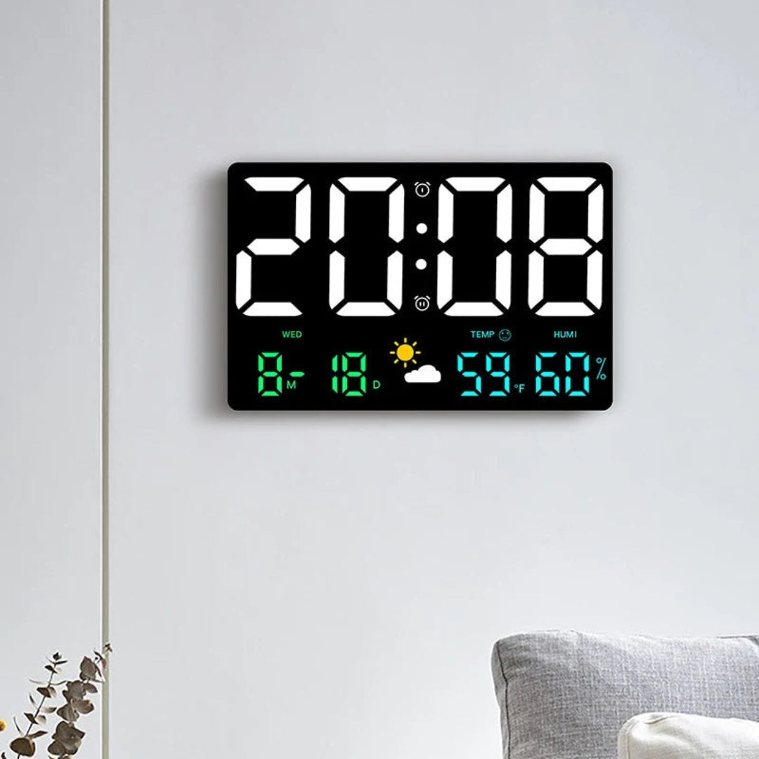 Horloge numérique LED murale