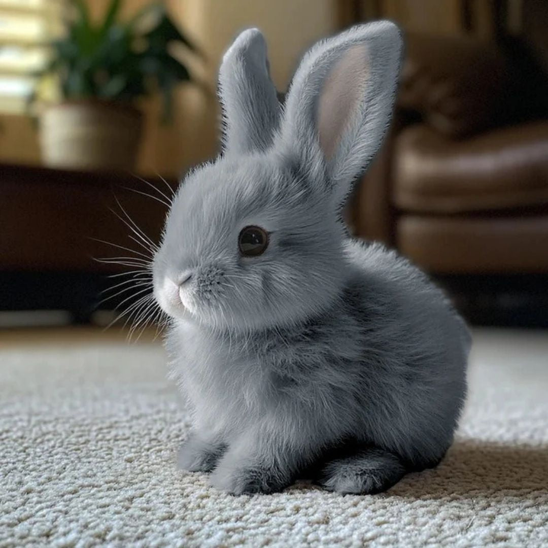 Lapin interactif en peluche réaliste