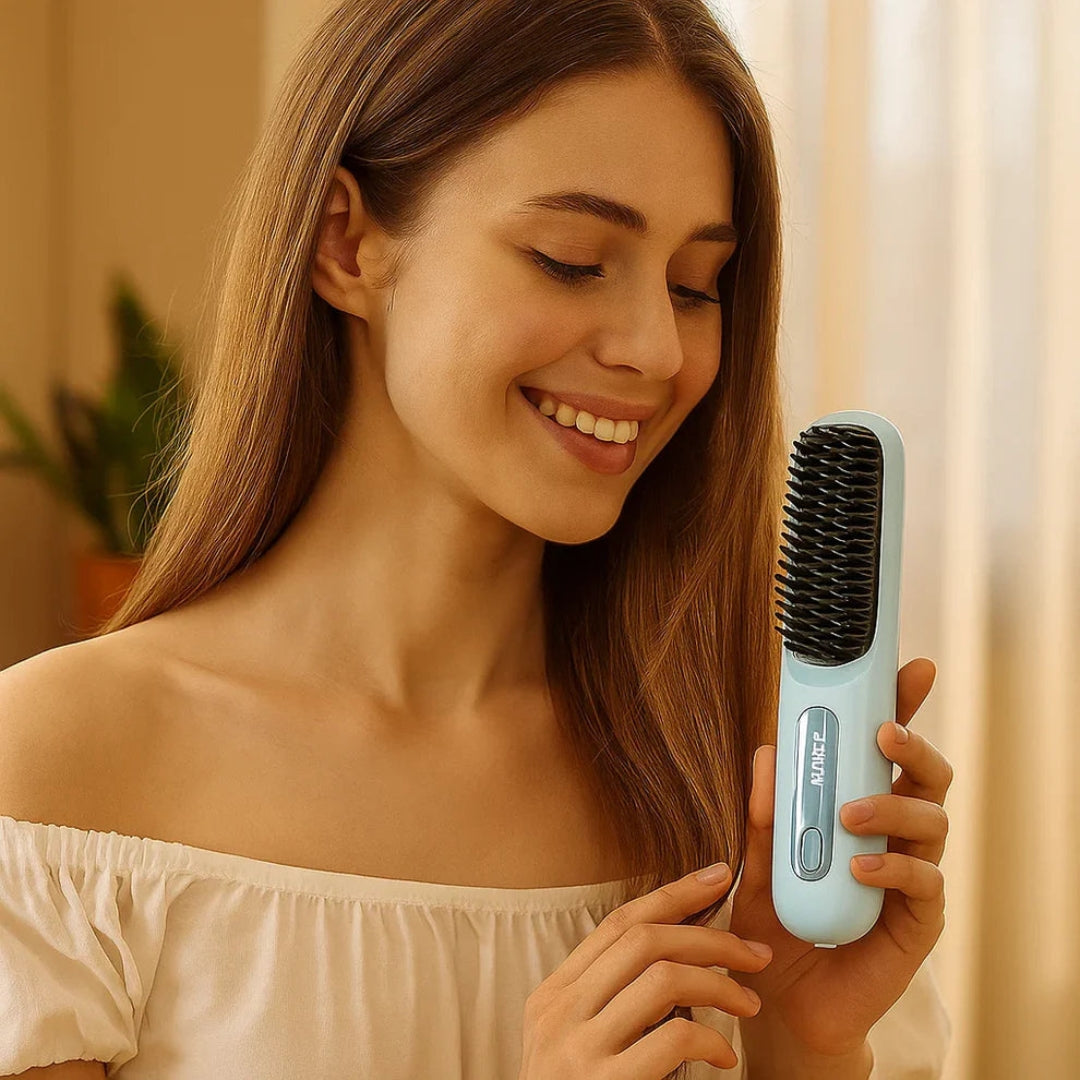 Brosse Lissante Électrique – Lissage Express & Brillance Anti-Frisottis