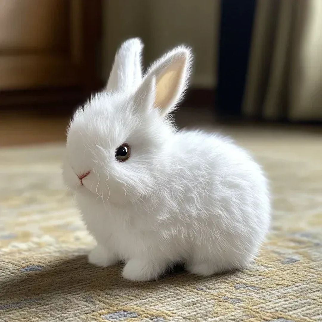 Lapin interactif en peluche réaliste