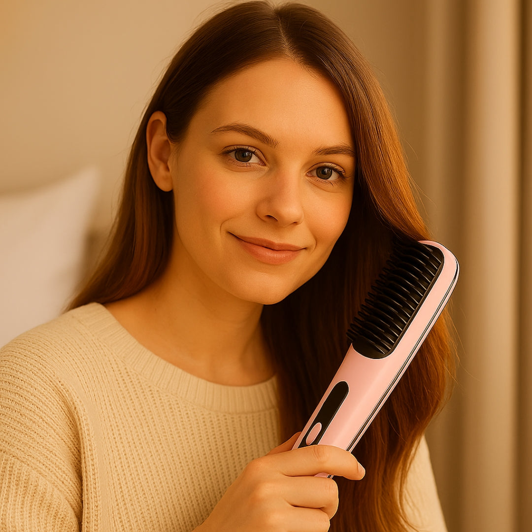 Brosse Lissante Électrique – Lissage Express & Brillance Anti-Frisottis