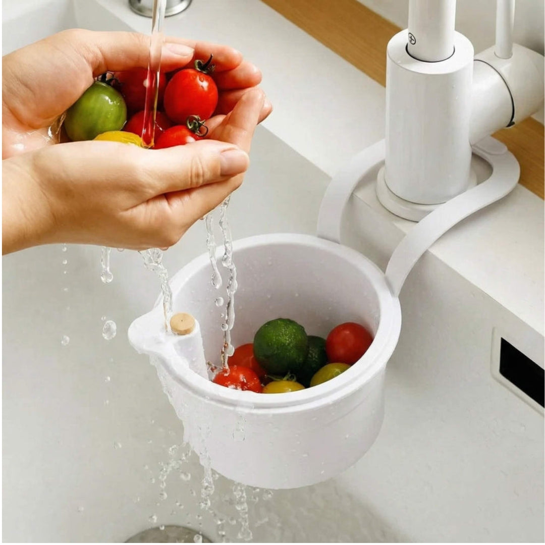 Panier Égouttoir Suspendu pour Évier – Filtration Intelligente & Vidange en Un Clic