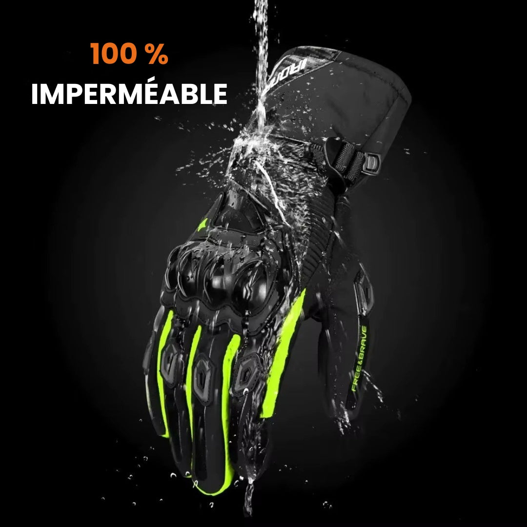 Gants moto hiver imperméables et coupe-vent