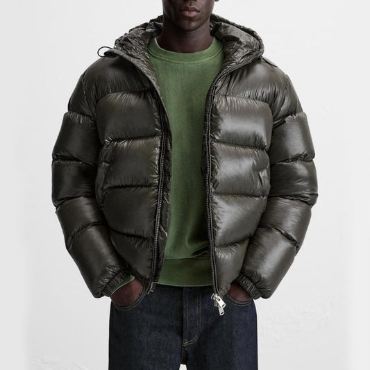 Doudoune d'hiver à capuche pour homme