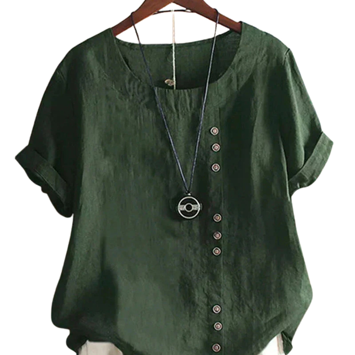 Blouse décontractée à manches courtes pour femme