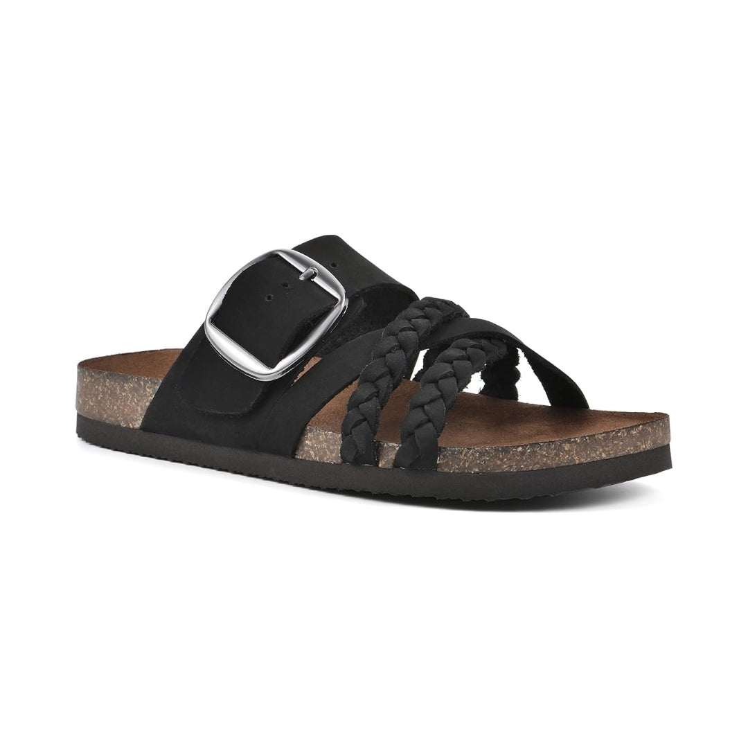 Sandales pour femme dotées d'une semelle intérieure profilée et de finitions tressées