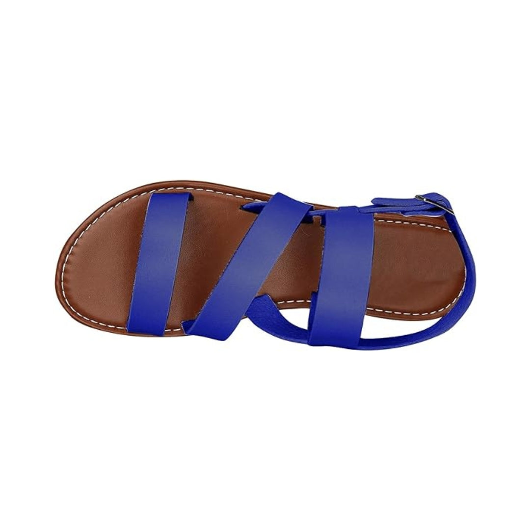 Sandales plates à bout ouvert pour femme, pour un confort orthopédique et un style estival