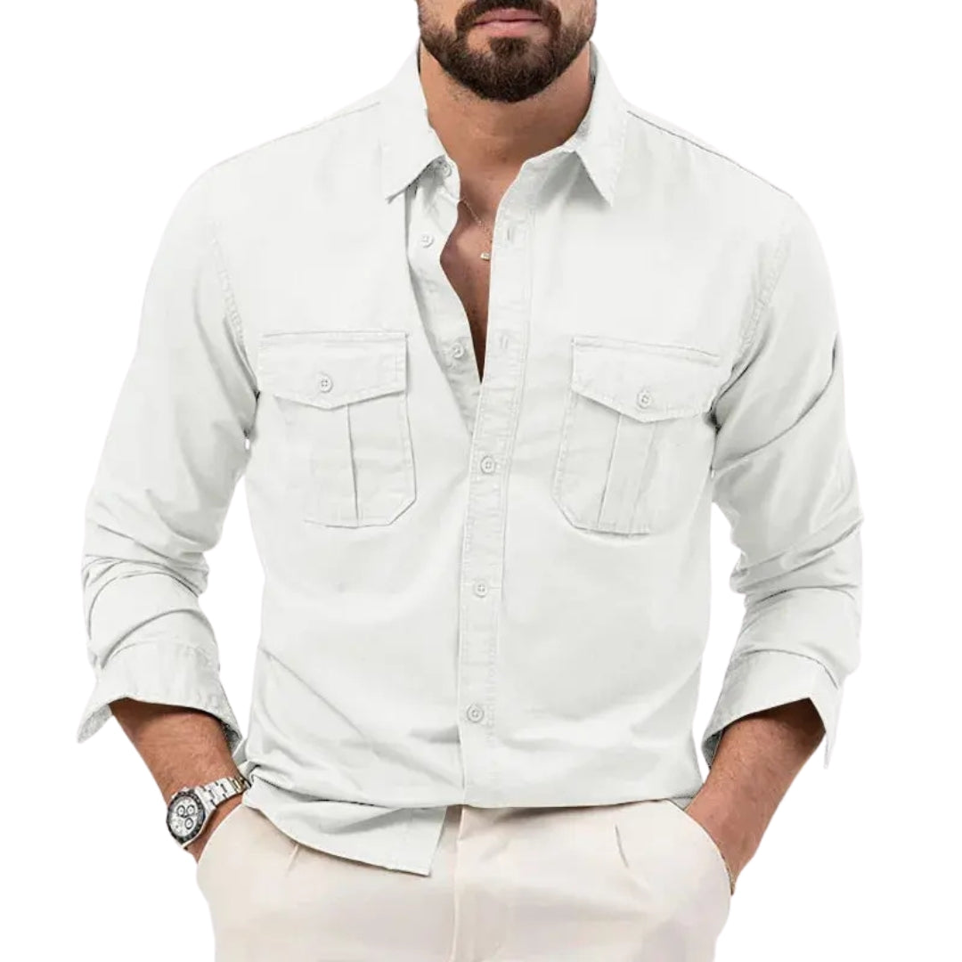 Chemise homme style vintage à manches longues