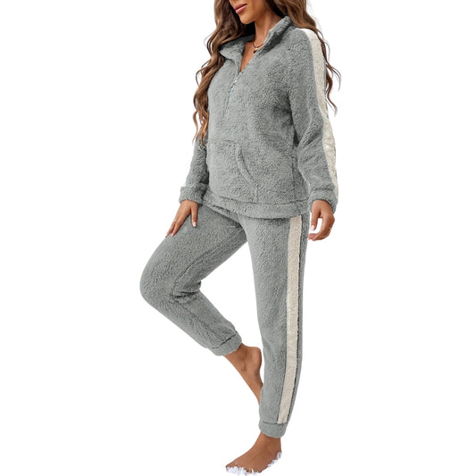 Ensemble Pyjama Douillet en Peluche – Confort et Style pour les Saisons Froides