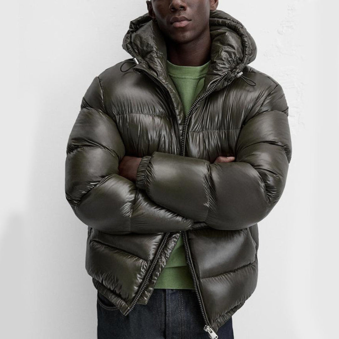 Doudoune d'hiver à capuche pour homme
