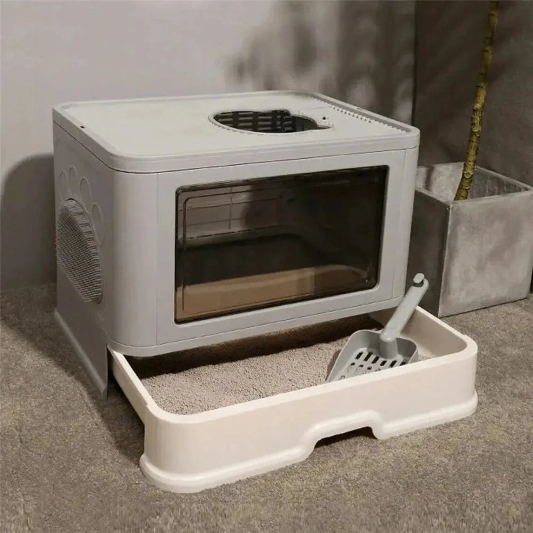 Bac à litière pliable pour chat