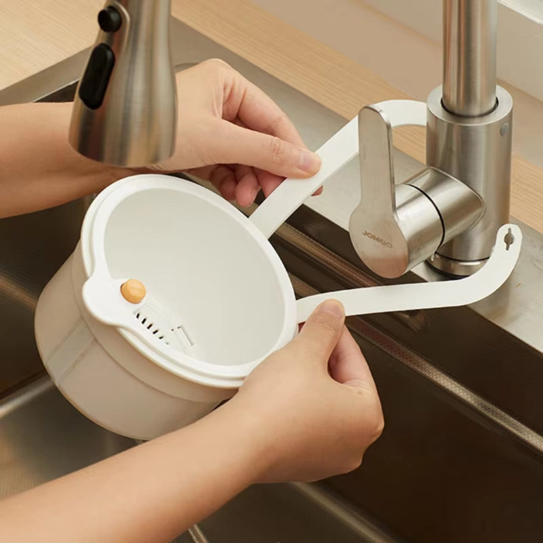 Panier Égouttoir Suspendu pour Évier – Filtration Intelligente & Vidange en Un Clic