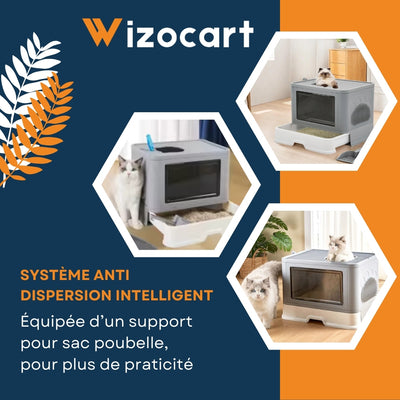 Bac à litière pliable pour chat
