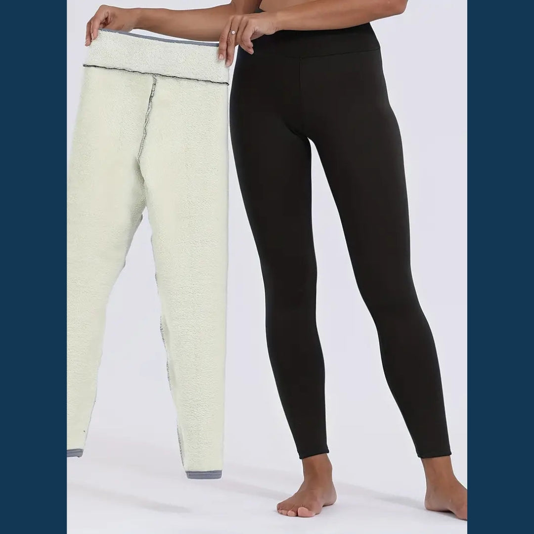Legging doublé en polaire – Collants thermiques élégants pour femme