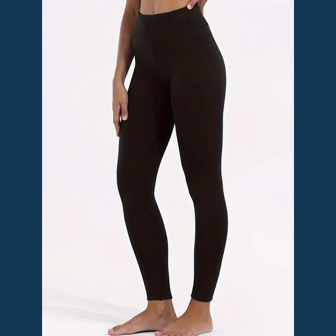 Legging doublé en polaire – Collants thermiques élégants pour femme