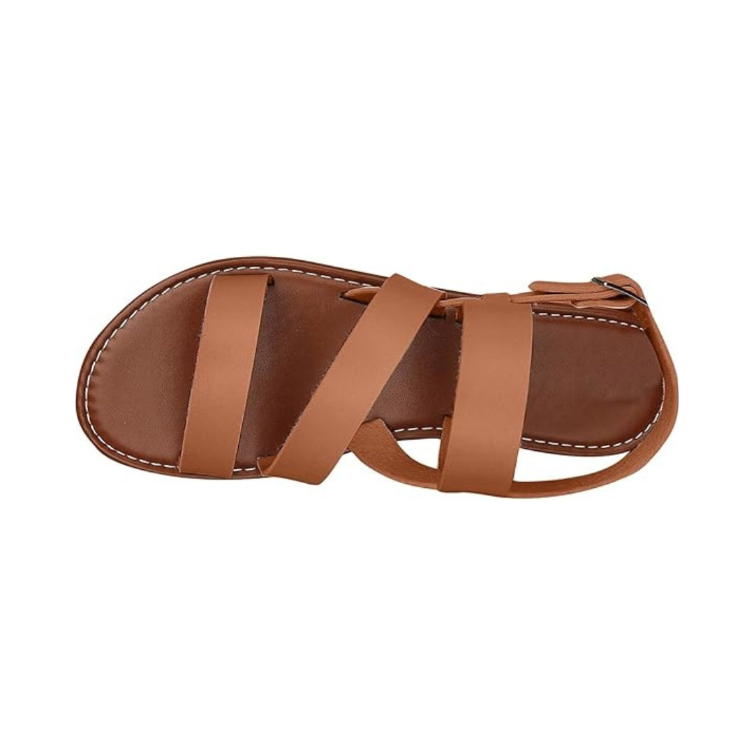 Sandales plates à bout ouvert pour femme, pour un confort orthopédique et un style estival