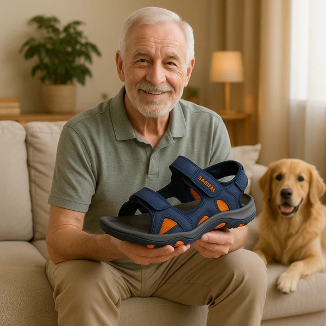Sandales orthopédiques ergonomiques pour hommes, soulageant la douleur