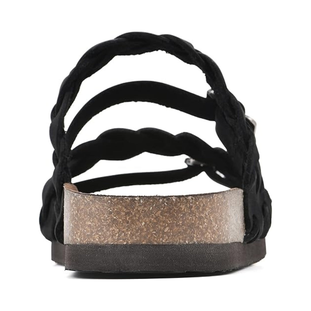 Sandales confortables pour femme dotées d'un détail tressé