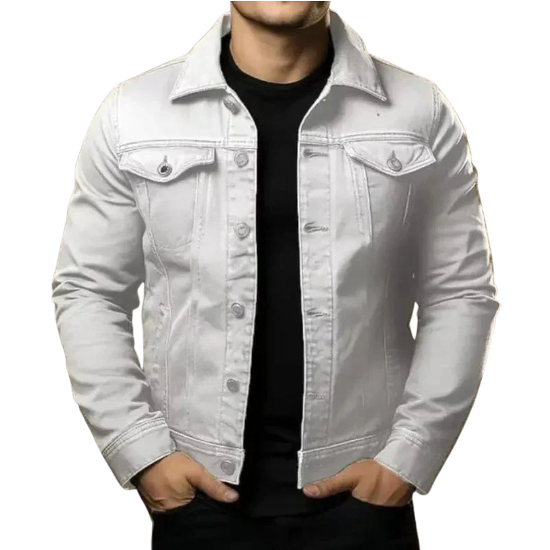 Veste en jean 100 % coton pour homme
