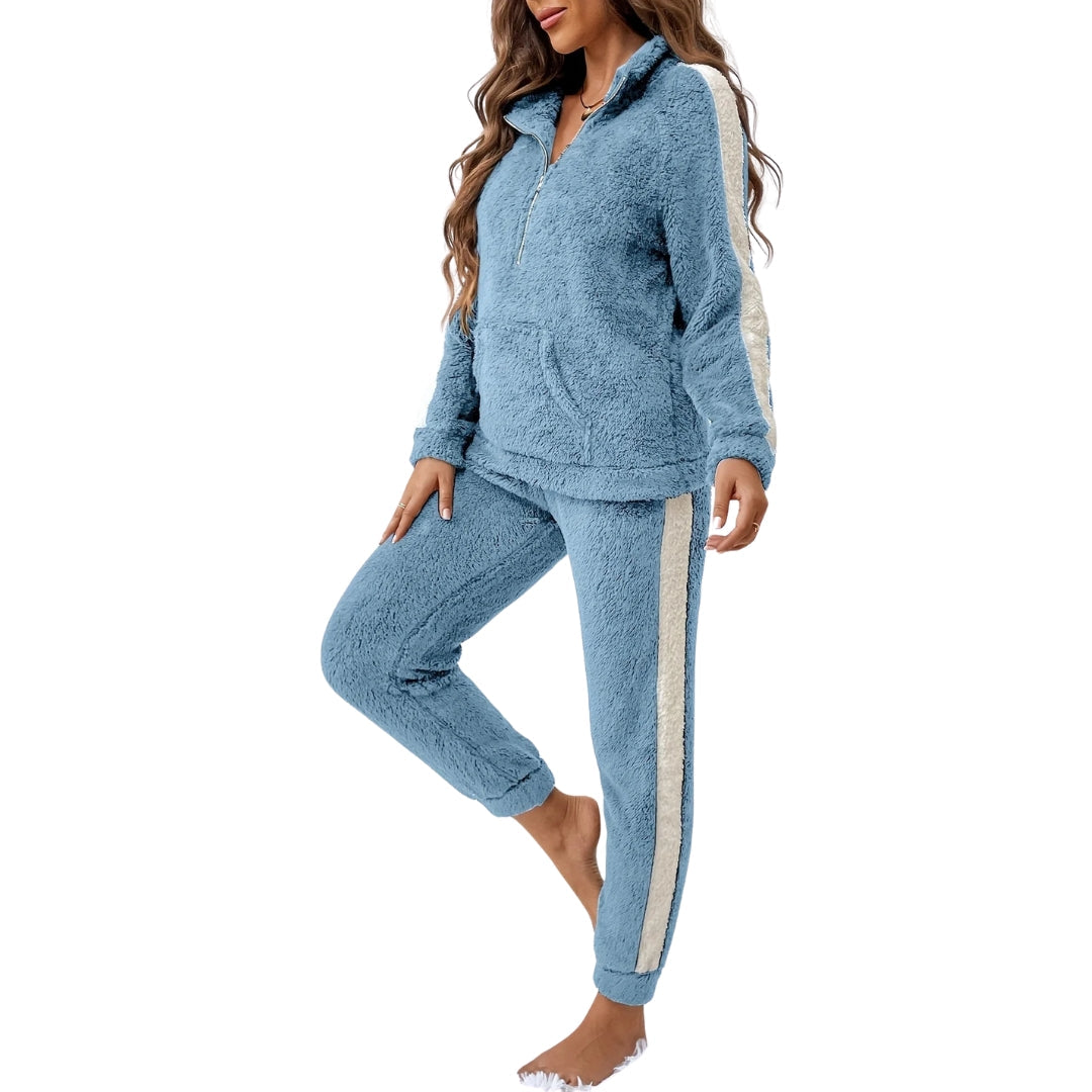 Ensemble Pyjama Douillet en Peluche – Confort et Style pour les Saisons Froides
