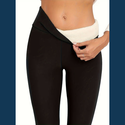 Legging doublé en polaire – Collants thermiques élégants pour femme
