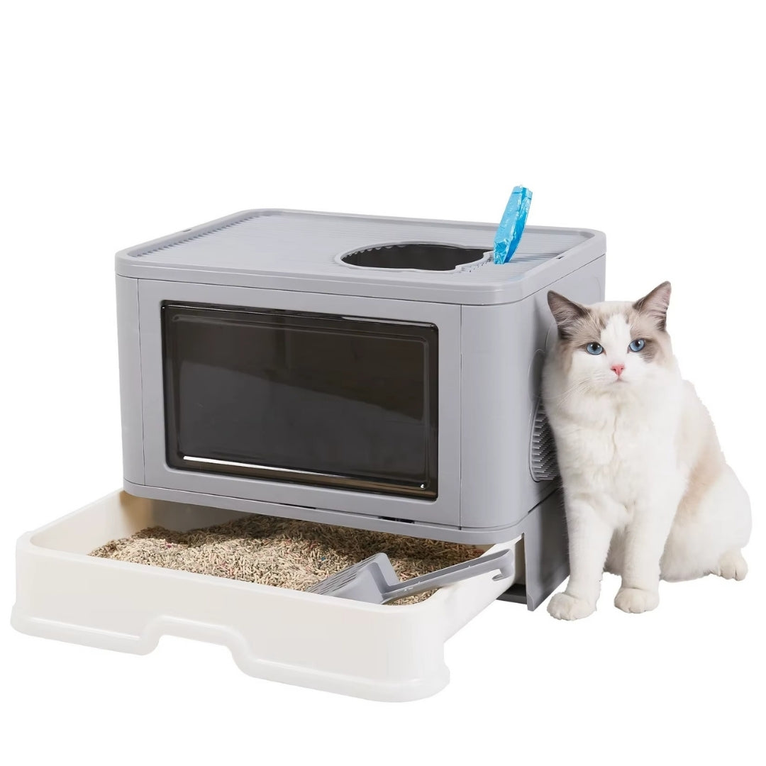 Bac à litière pliable pour chat