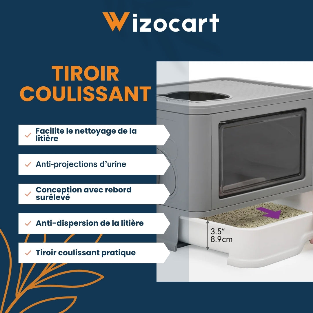 Bac à litière pliable pour chat