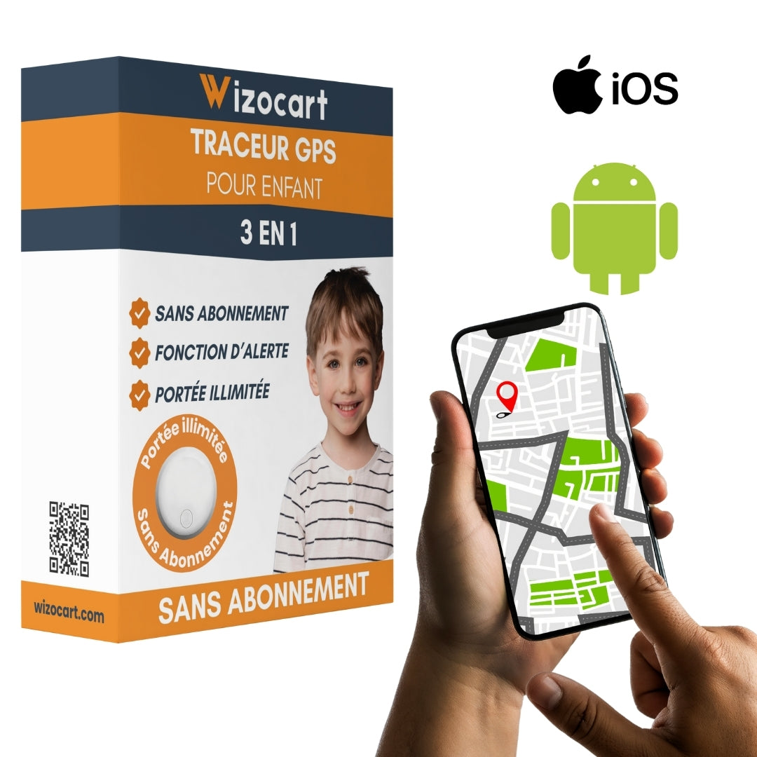GPS pour Enfant – Compatible iOS / Android, Sans Abonnement