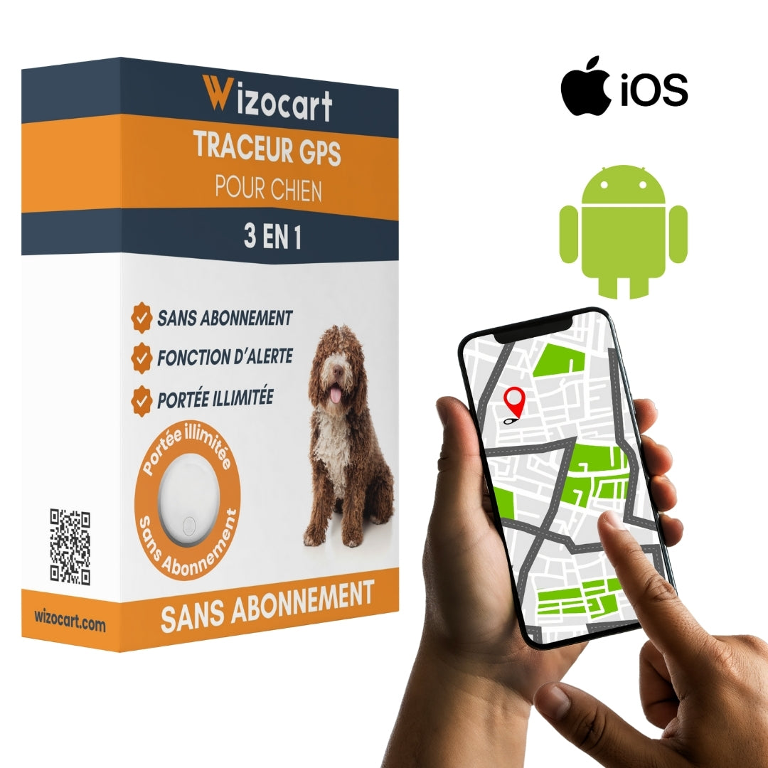 GPS pour Chien – Compatible iOS / Android, Sans Abonnement