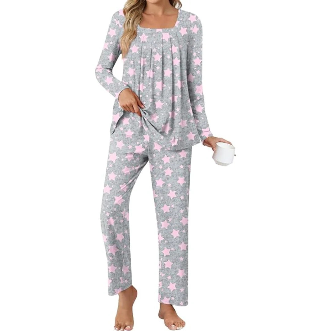 Ensemble pyjama 2 pièces femme avec poches