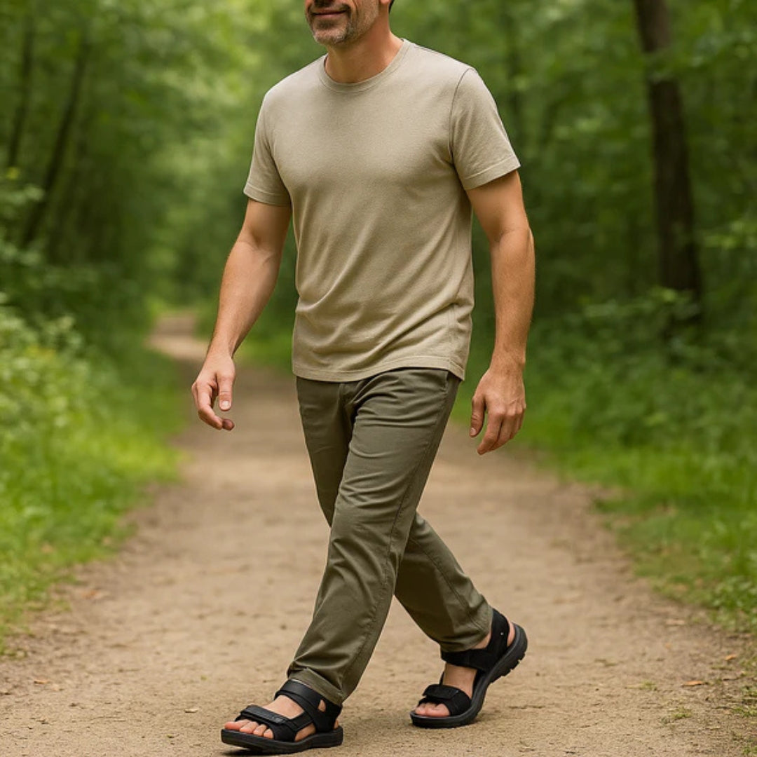 Sandales orthopédiques ergonomiques pour hommes, soulageant la douleur