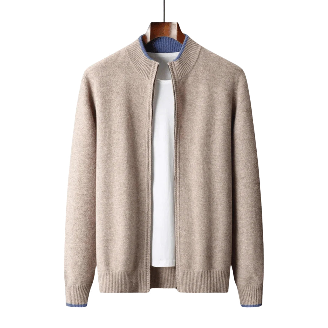 Veste zippée en cachemire pour homme