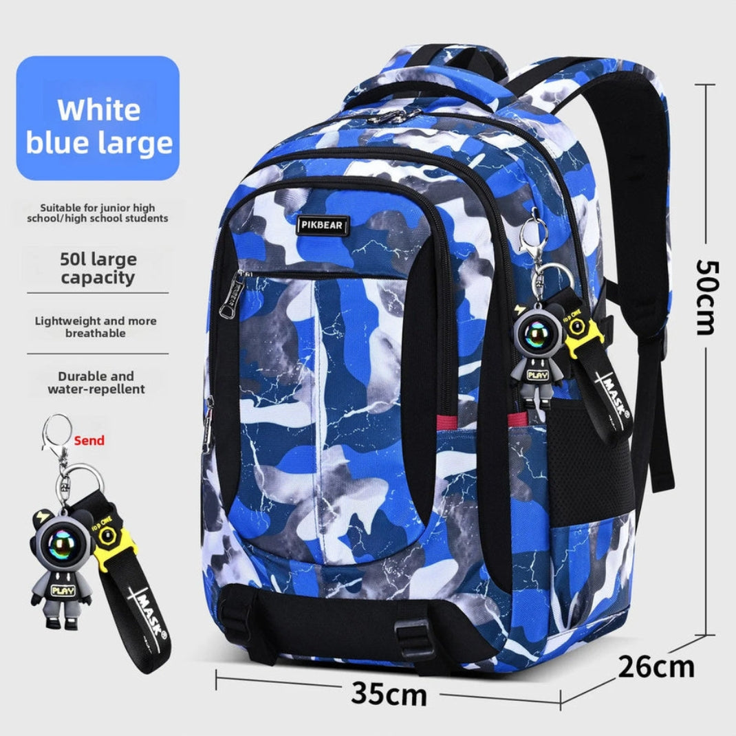 Sac à Dos Scolaire Ergonomique avec Compartiment pour Ordinateur Portable